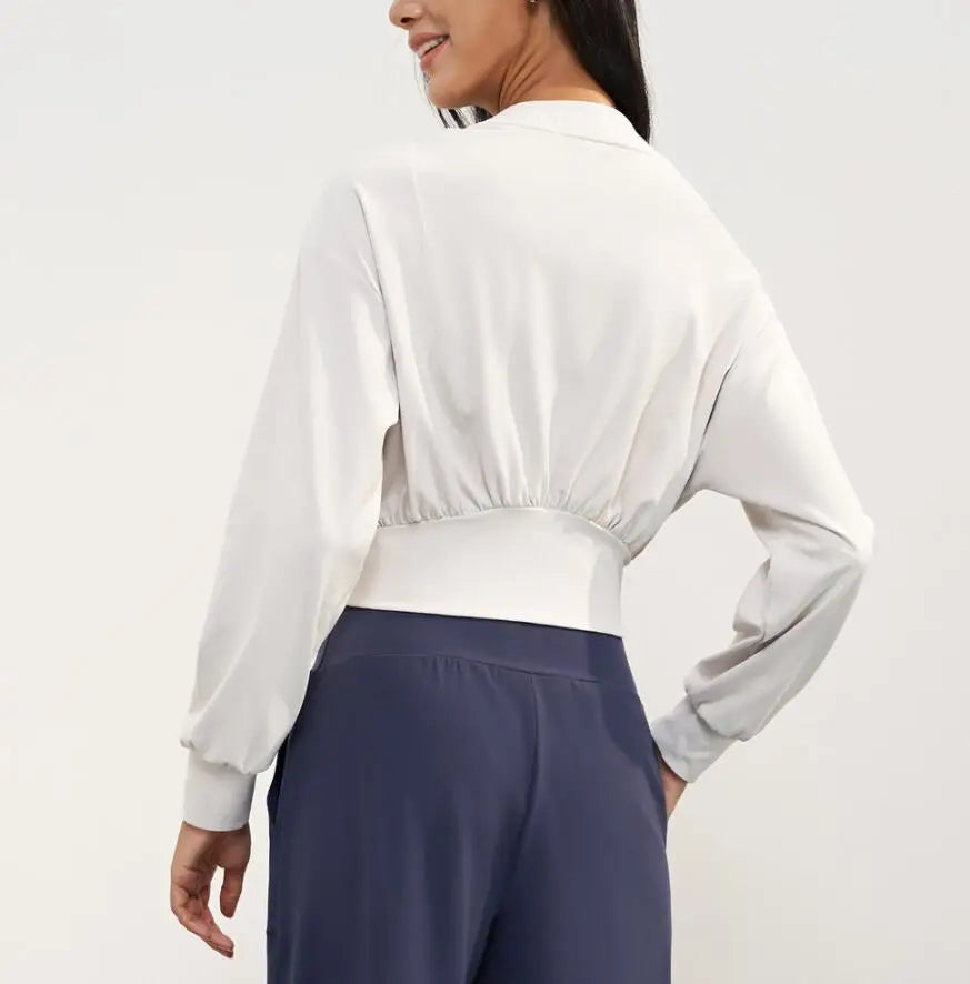 Size XXS/2  XS/4  S/6  M/8 .Please use this size; XXS/2 XS/4 S/6 M/8 Jacket Women Zip Fitness Top Running Coats Workout Clothes