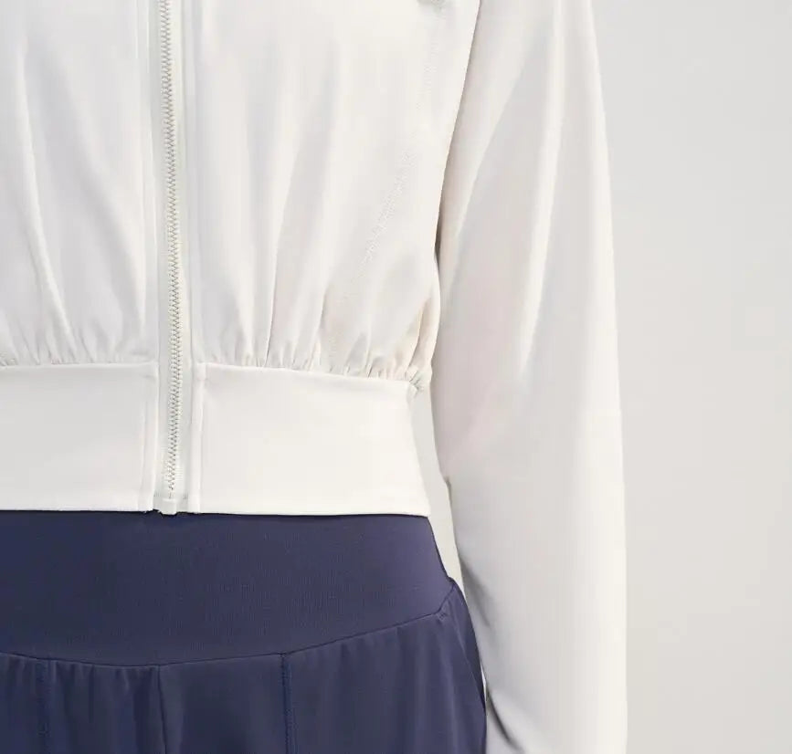 Size XXS/2  XS/4  S/6  M/8 .Please use this size; XXS/2 XS/4 S/6 M/8 Jacket Women Zip Fitness Top Running Coats Workout Clothes