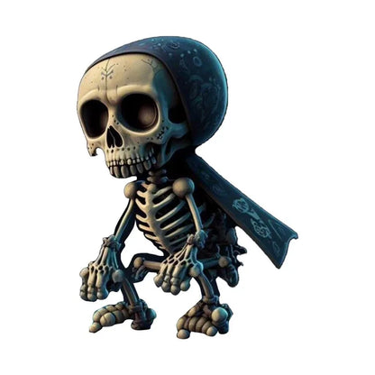 Skeleton Ornament Bone Figurines Pendant Creative Cool Sculpture Handicraft Desktop Car Ornament Living Room Bookcase Decoration