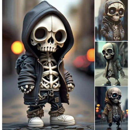 Skeleton Ornament Bone Figurines Pendant Creative Cool Sculpture Handicraft Desktop Car Ornament Living Room Bookcase Decoration