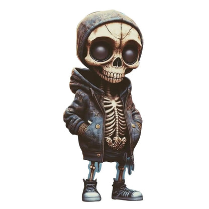 Skeleton Ornament Bone Figurines Pendant Creative Cool Sculpture Handicraft Desktop Car Ornament Living Room Bookcase Decoration