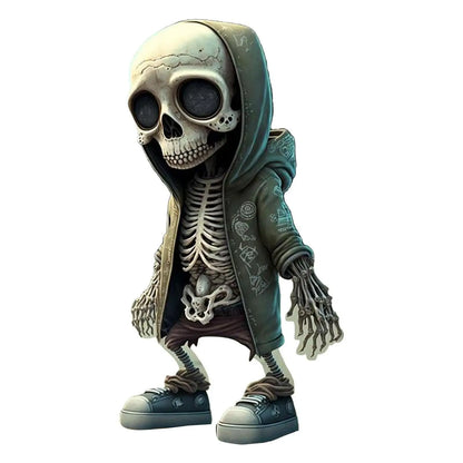 Skeleton Ornament Bone Figurines Pendant Creative Cool Sculpture Handicraft Desktop Car Ornament Living Room Bookcase Decoration