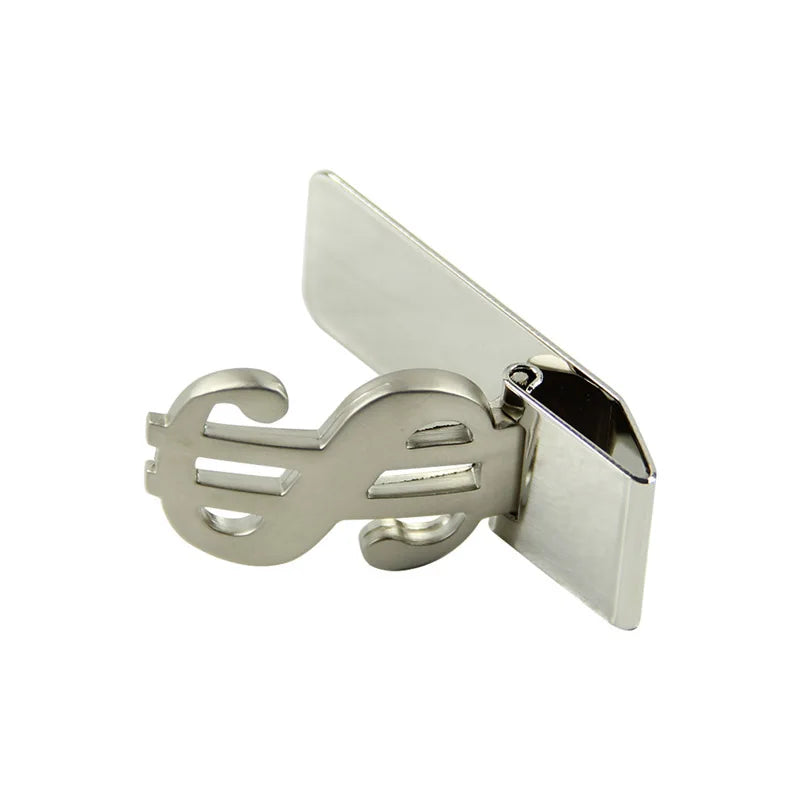 Slim Money Clip Stainless Steel Cash Bills Credit Card Holder New Dollar Design
