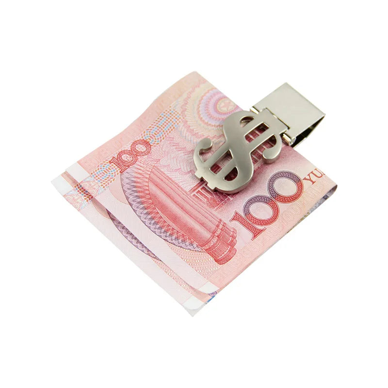 Slim Money Clip Stainless Steel Cash Bills Credit Card Holder New Dollar Design