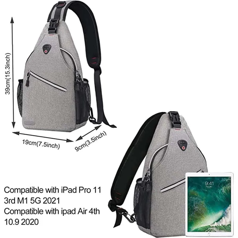 Sling Backpack, Multipurpose Crossbody Shoulder Bag Travel Hiking Daypack