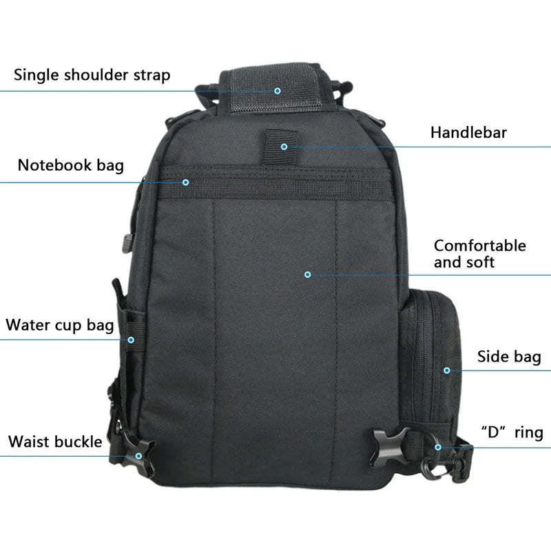 Sling Bag for Men Women Shoulder Backpack Chest Bags Crossbody Daypack for Hiking Camping Outdoor Trip