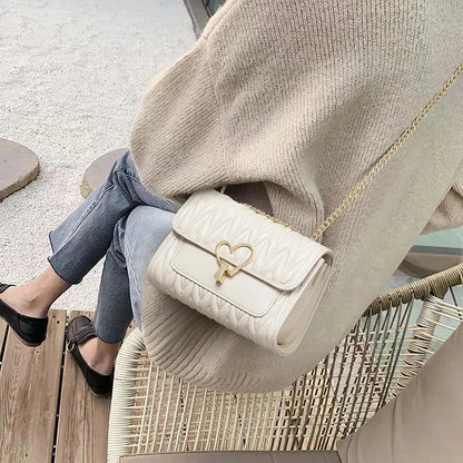 Small 2024 New Tide Leather Crossbody Summer Chain All-match Burst Fashion One Shoulder Female Bag Gift Girlfriend