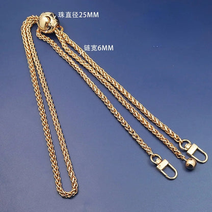 Small Ball Adjustable Metal Chain Accessories Bag Shoulder Strap