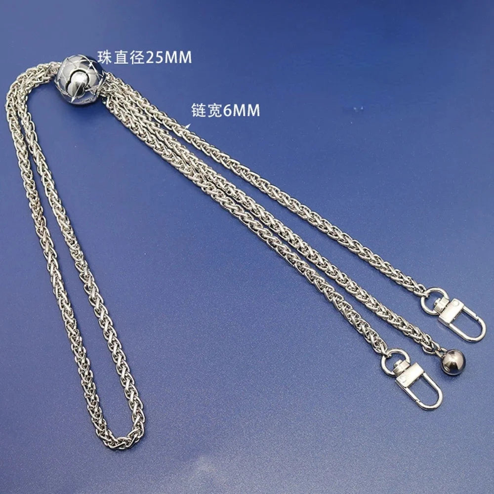 Small Ball Adjustable Metal Chain Accessories Bag Shoulder Strap