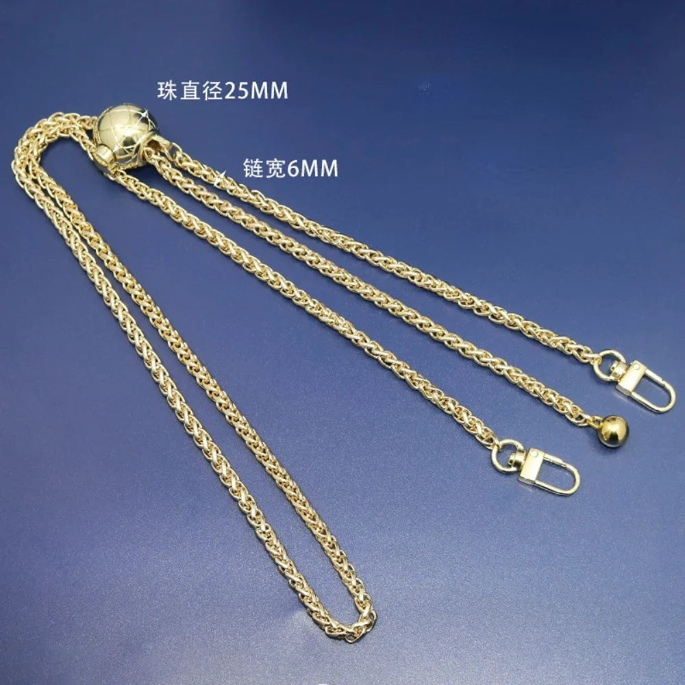 Small Ball Adjustable Metal Chain Accessories Bag Shoulder Strap