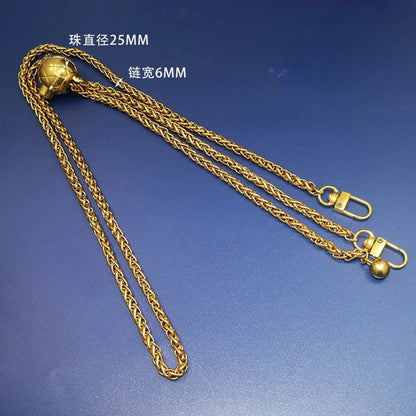 Small Ball Adjustable Metal Chain Accessories Bag Shoulder Strap