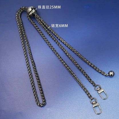 Small Ball Adjustable Metal Chain Accessories Bag Shoulder Strap