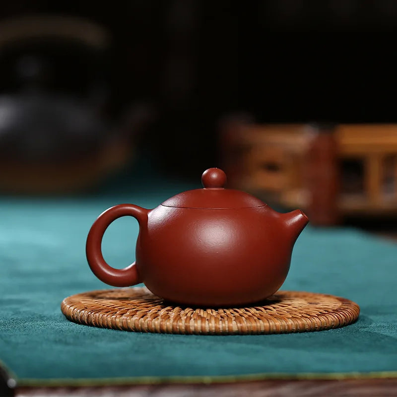 Small Capacity Dahongpao Xishi 90cc Zisha Teapot Yixing Handmade Pot Kung-fu Teaware  Purple Clay Drinkware For Puer Green Ball