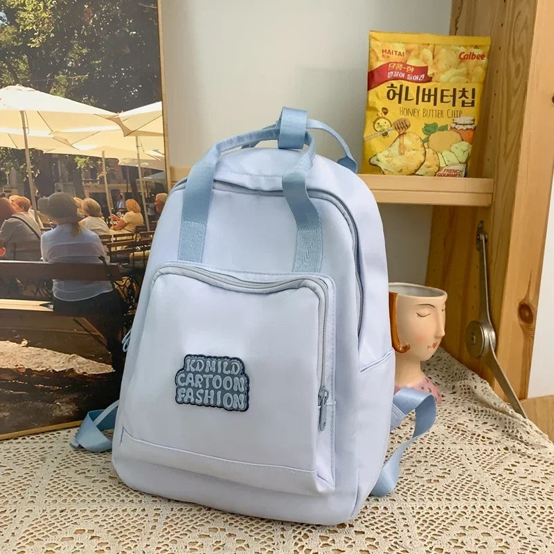 Small Cool Student Female Backpack Waterproof Cute Women School Bag Lady Laptop White Book Kawaii Girl College Backpack Travel
