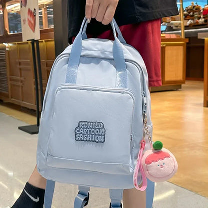 Small Cool Student Female Backpack Waterproof Cute Women School Bag Lady Laptop White Book Kawaii Girl College Backpack Travel