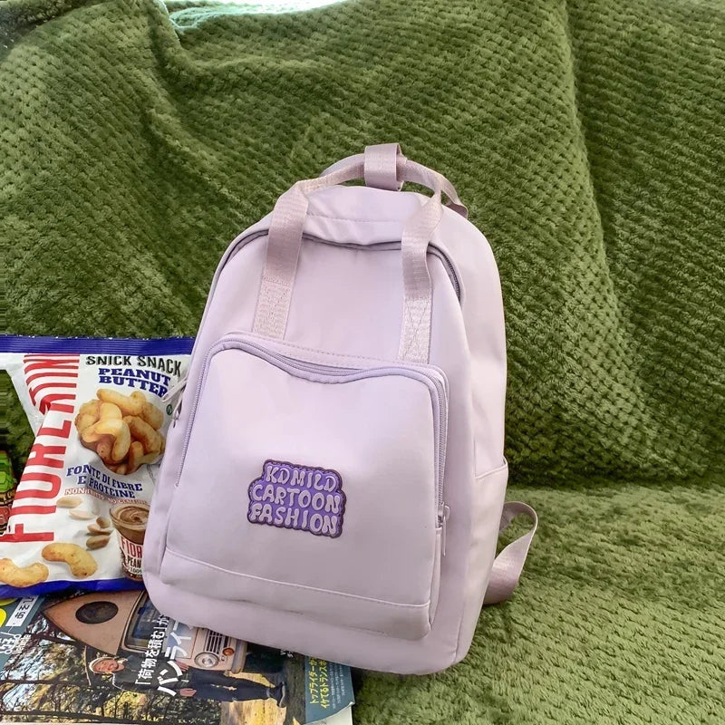 Small Cool Student Female Backpack Waterproof Cute Women School Bag Lady Laptop White Book Kawaii Girl College Backpack Travel