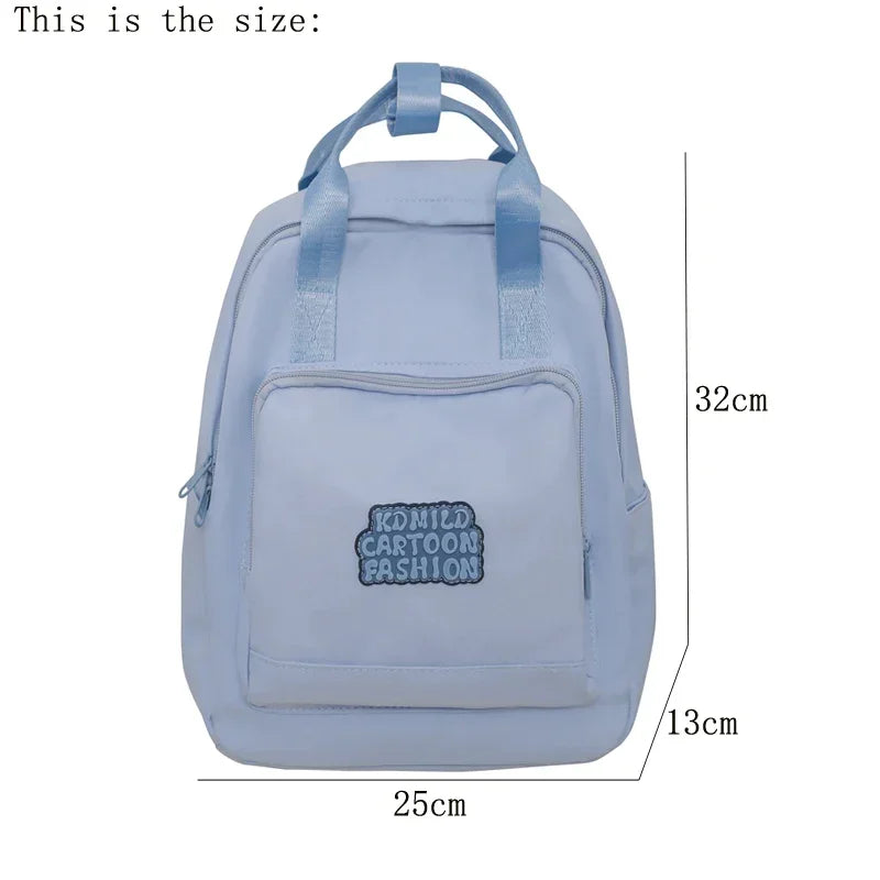 Small Cool Student Female Backpack Waterproof Cute Women School Bag Lady Laptop White Book Kawaii Girl College Backpack Travel