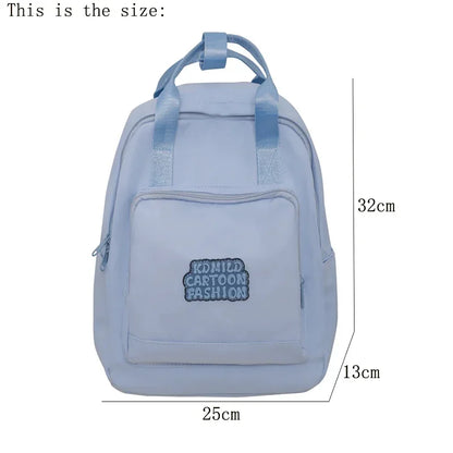 Small Cool Student Female Backpack Waterproof Cute Women School Bag Lady Laptop White Book Kawaii Girl College Backpack Travel