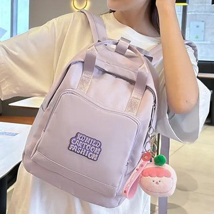 Small Cool Student Female Backpack Waterproof Cute Women School Bag Lady Laptop White Book Kawaii Girl College Backpack Travel