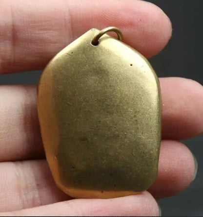 Small Curio China Buddhism Bronze Shakyamuni Amitabha Buddha Wealth Pendant