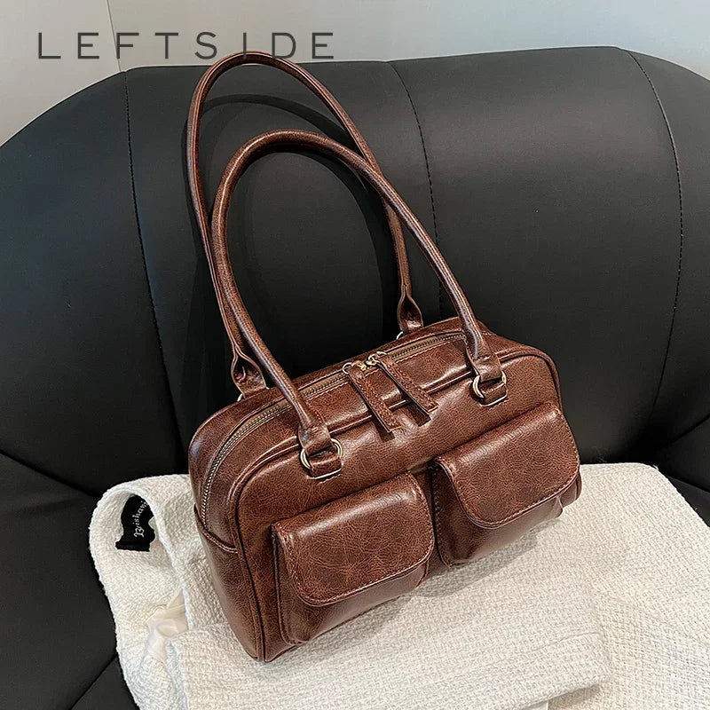 Small Double Pockets Shoulder Bags for Women 2023 New Fashion Trend Designer Underarm Bag Female Handbags and Purses
