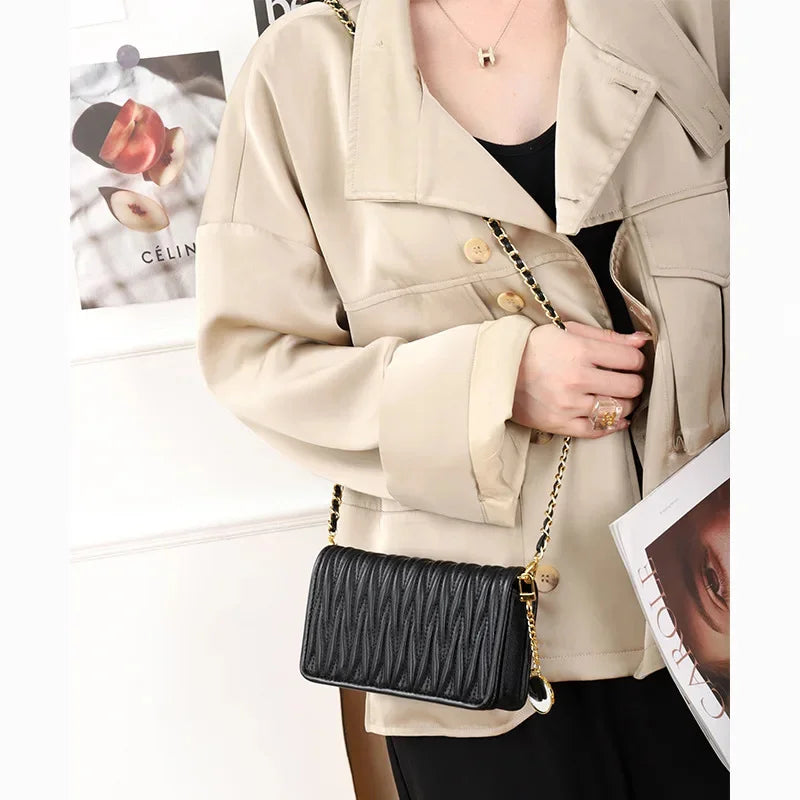 Small Flap Women 2024 Luxury Brand New Fashion All-match Shoulder Messenger Bag Tide Purse and Handbag Designer