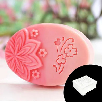 Small Flower Pattern Handmade Soap Stamp, Clear DIY Natural Acrylic, Decorative Soap Making, Custom Printing