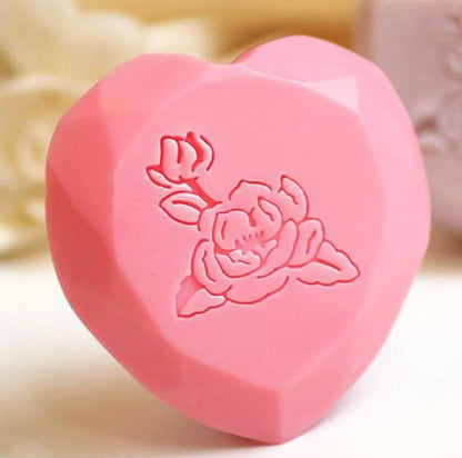 Small Flower Pattern Handmade Soap Stamp, Clear DIY Natural Acrylic, Decorative Soap Making, Custom Printing