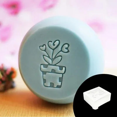Small Flower Pattern Handmade Soap Stamp, Clear DIY Natural Acrylic, Decorative Soap Making, Custom Printing