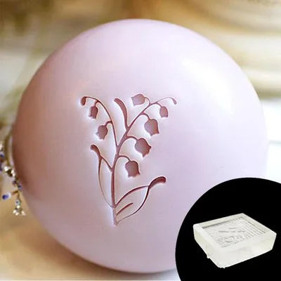 Small Flower Pattern Handmade Soap Stamp, Clear DIY Natural Acrylic, Decorative Soap Making, Custom Printing