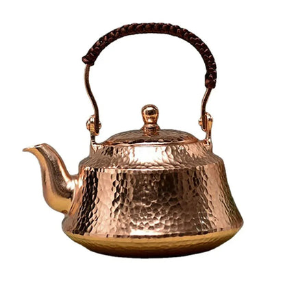 Small Handmade Hot Water Kettle, Copper Coffee Pots, Japanese Vintage Kung Fu Teapot, Tableware Gift, 400ml