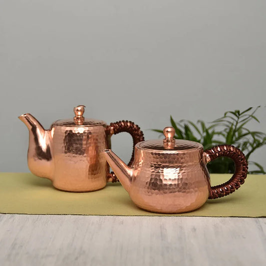 Small Kettle Portable Vintage Tea Cooker Teapot Set Japanese Handmade Water Jug Copper Coffer Pot Metal Yixing Teapot Tea Set