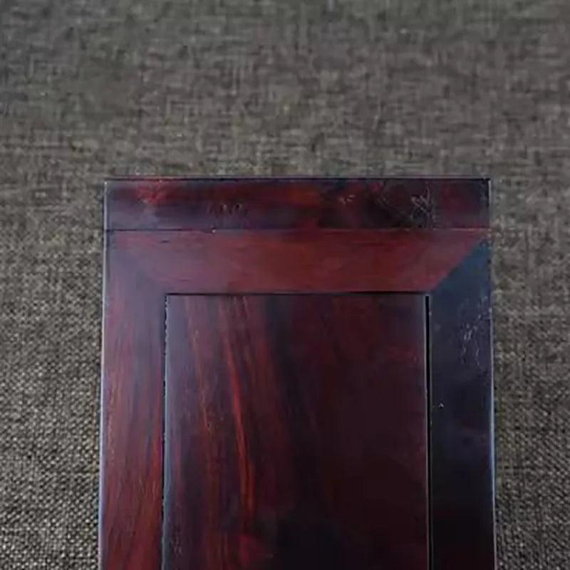 Small Mahogany Buddha Table, Solid Wood Vase, Bonsai Base, Miniature Raised Head