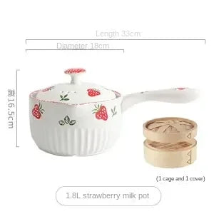 Small Milk Pot Baby Supplementary Food Pot Instant Noodle Casserole Non-stick Milk Pot Heat-resistant Nutritional Pot Gas
