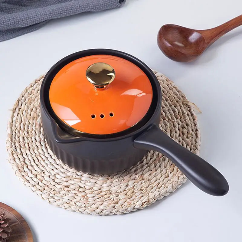 Small Milk Pot Baby Supplementary Food Pot Instant Noodle Casserole Non-stick Milk Pot Heat-resistant Nutritional Pot Gas