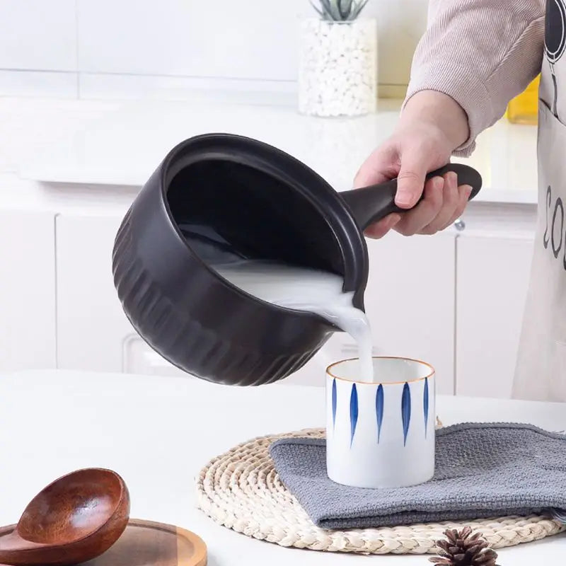 Small Milk Pot Baby Supplementary Food Pot Instant Noodle Casserole Non-stick Milk Pot Heat-resistant Nutritional Pot Gas