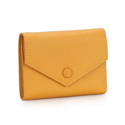 Small Wallet for Women Luxury Full Grain Cow Leather 3 Fold Compact Multifunction Fashion Brand Short Designer Women's Wallets