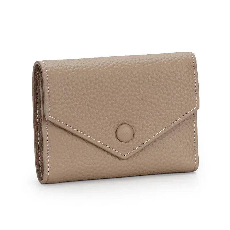 Small Wallet for Women Luxury Full Grain Cow Leather 3 Fold Compact Multifunction Fashion Brand Short Designer Women's Wallets