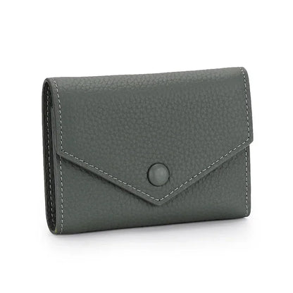 Small Wallet for Women Luxury Full Grain Cow Leather 3 Fold Compact Multifunction Fashion Brand Short Designer Women's Wallets