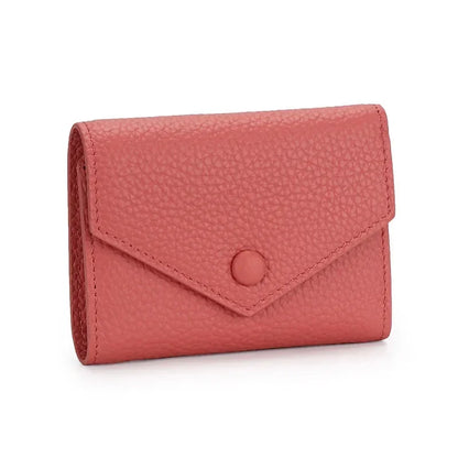 Small Wallet for Women Luxury Full Grain Cow Leather 3 Fold Compact Multifunction Fashion Brand Short Designer Women's Wallets