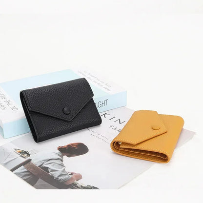 Small Wallet for Women Luxury Full Grain Cow Leather 3 Fold Compact Multifunction Fashion Brand Short Designer Women's Wallets