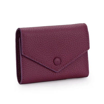 Small Wallet for Women Luxury Full Grain Cow Leather 3 Fold Compact Multifunction Fashion Brand Short Designer Women's Wallets