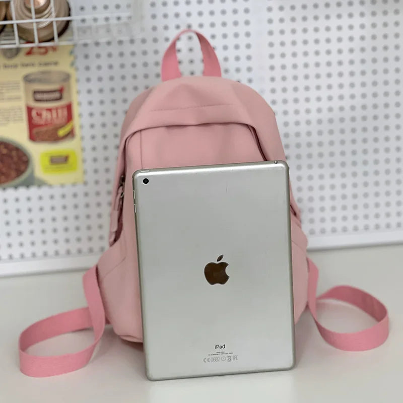 Small Women's Backpack Girls School Backpack Waterproof Nylon Fashion Japanese Casual Young Girl's Bag Female Mini Mochila