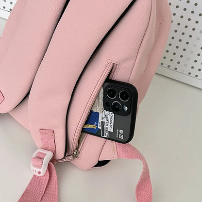 Small Women's Backpack Girls School Backpack Waterproof Nylon Fashion Japanese Casual Young Girl's Bag Female Mini Mochila