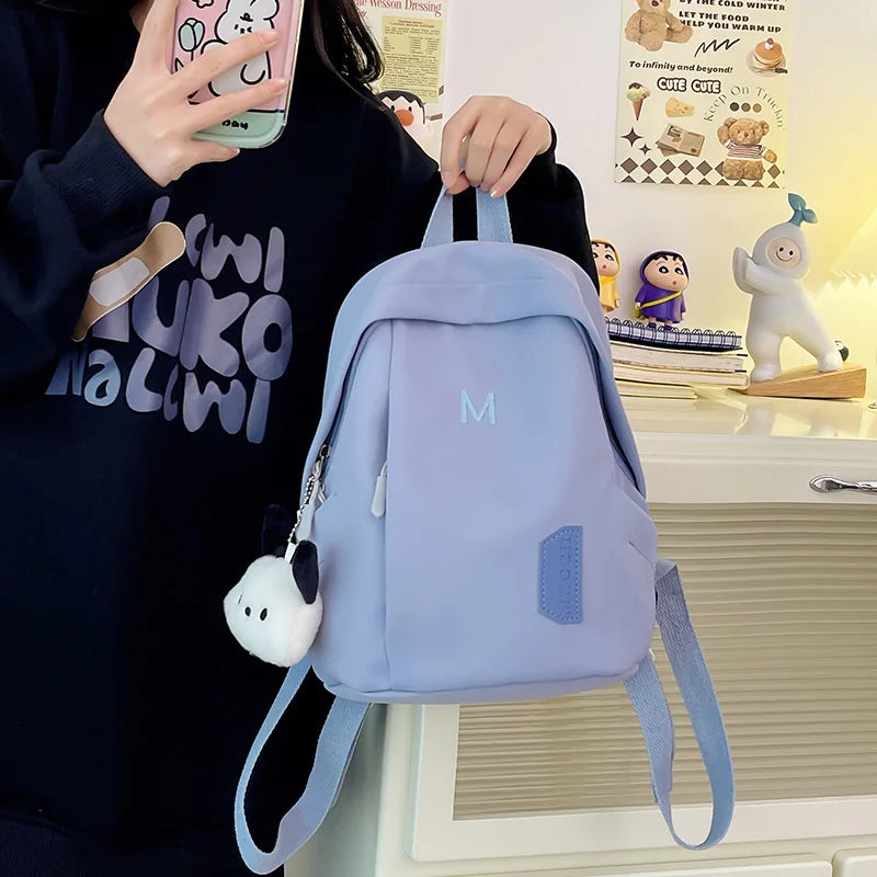 Small Women's Backpack Girls School Backpack Waterproof Nylon Fashion Japanese Casual Young Girl's Bag Female Mini Mochila