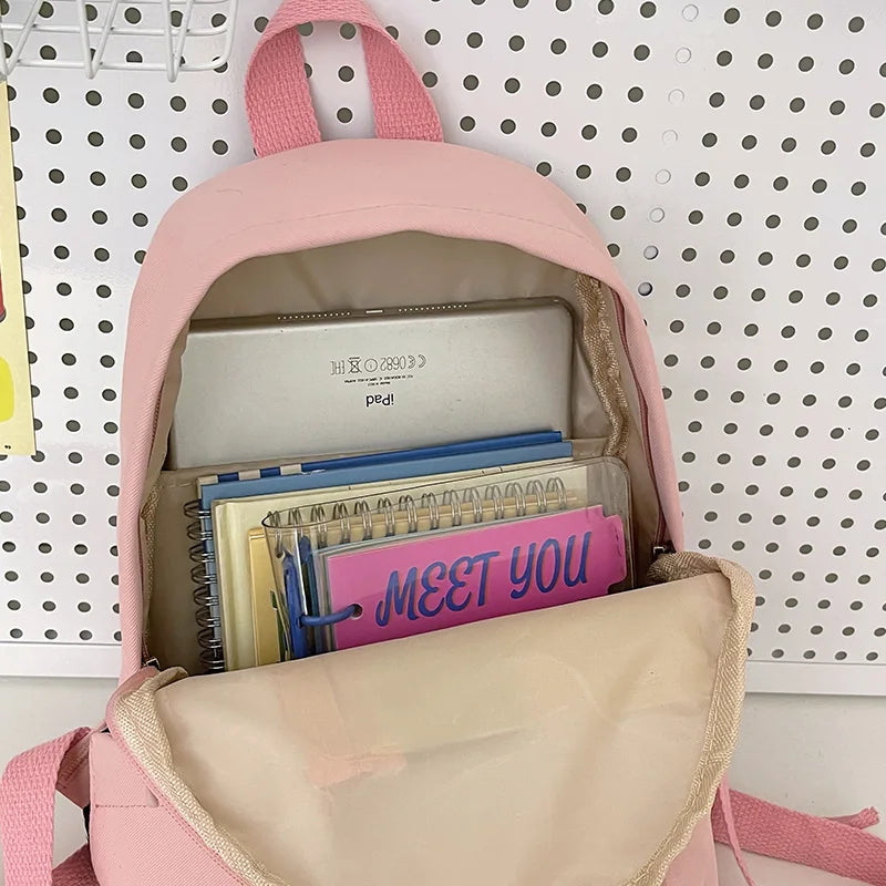Small Women's Backpack Girls School Backpack Waterproof Nylon Fashion Japanese Casual Young Girl's Bag Female Mini Mochila