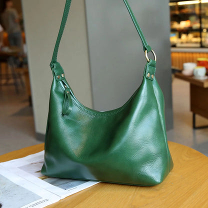 Small and versatile women's bag, single shoulder crossbody bag, minimalist women's bag, zippered shell bag