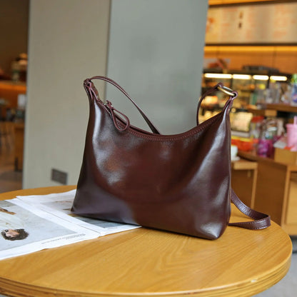 Small and versatile women's bag, single shoulder crossbody bag, minimalist women's bag, zippered shell bag
