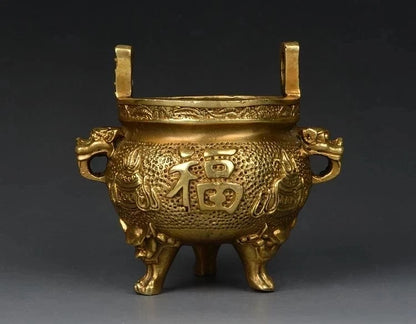 Small size, censer, pure copper incense burner, Buddha activities, arts and crafts, Home Furnishing Ornaments, Feng Shui~