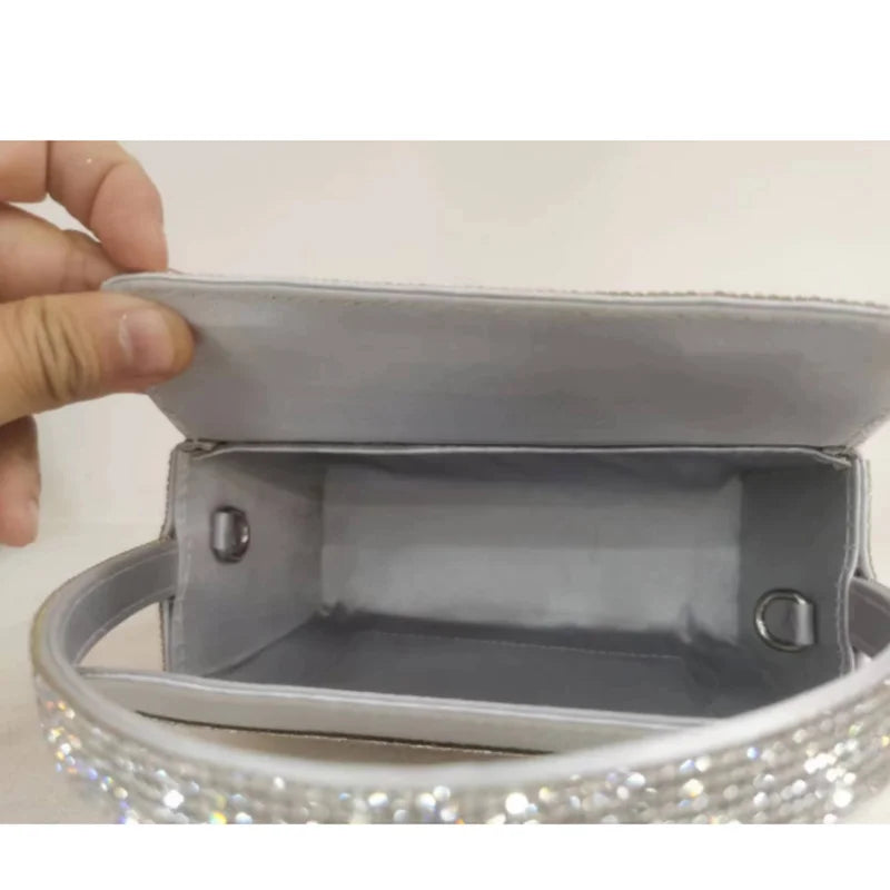 Small square bag butterfly luxury diamond-encrusted gift box bag single shoulder cross-body portable women's bag